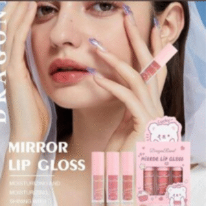 Dragon Ranee Mirror Lip Gloss 3Pcs Set 3pcs/set Small Bottle Moisturizing Lip Gloss Set Mirror Moisturizing Pearl Cartoon Box Long-lasting Soft Glossy Cosmetics