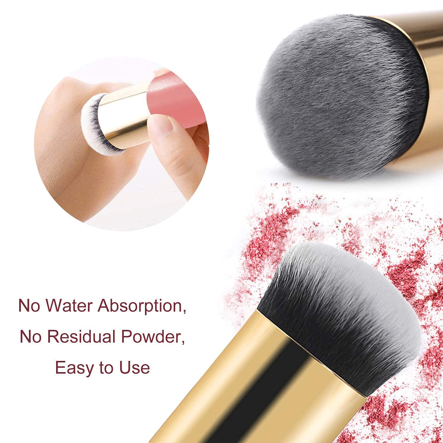Chubby Pier Foundation Brush Makeup Brush Professional Cosmetic Flat Cream Makeup Brushes - Image 6