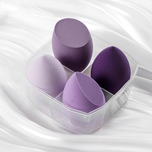 Beauty Blender Makeup Sponge Set with Storage Box Foundation Powder Tool for Women - Professional Cosmetic Puff Concealer Sponges - Image 2