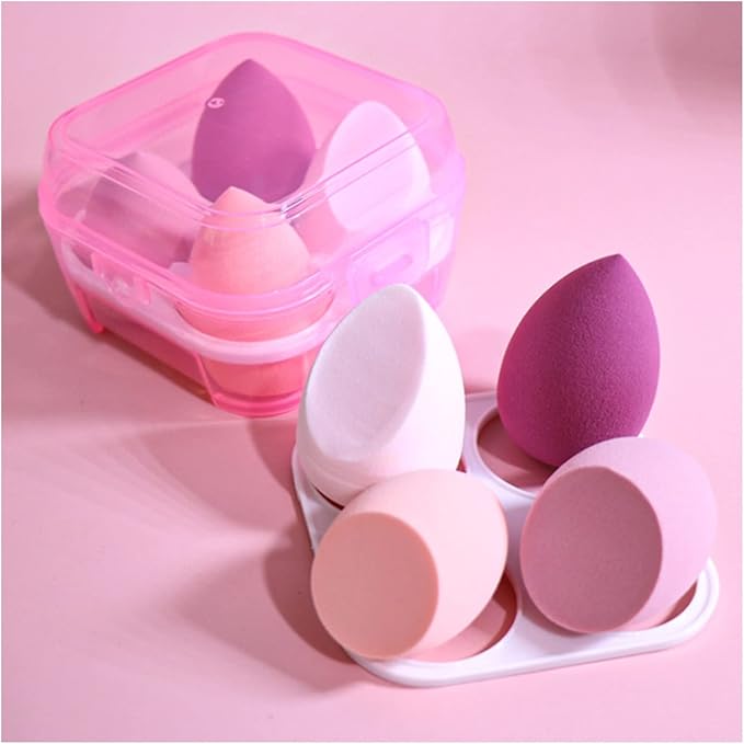 Beauty Blender Makeup Sponge Set with Storage Box Foundation Powder Tool for Women - Professional Cosmetic Puff Concealer Sponges - Image 5