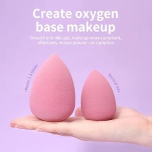 extra large makeup sponge, wet & dry dual use powder puff cosmetic foundation concealer sponge, 3 pcs