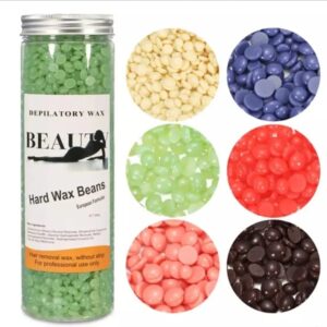 hard wax beans hair removal wax 400gm stripless hair removing wax magic touch all skins wax beans for face body legs 400g big jar peel off wax