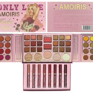 Matte & Glitter Eyeshadow Makeup Kit with Brush | Professional