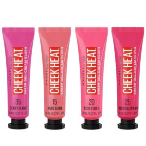 4 Pcs Maybelline Cheek Heat Sheer Gel-Cream Blush